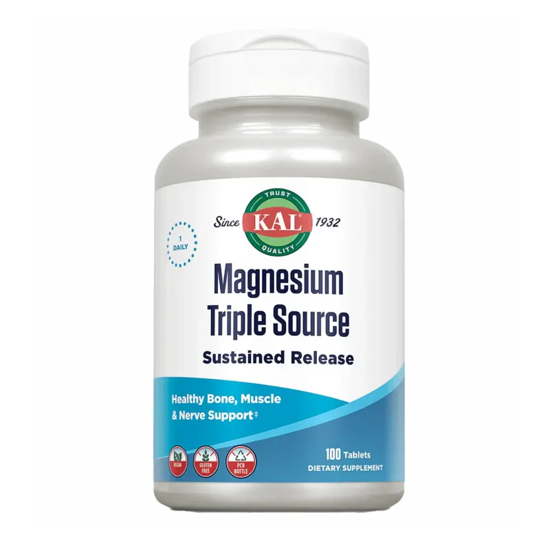 KAL Magnesium Sustained Release Triple Source 500 мг, 100 табл.