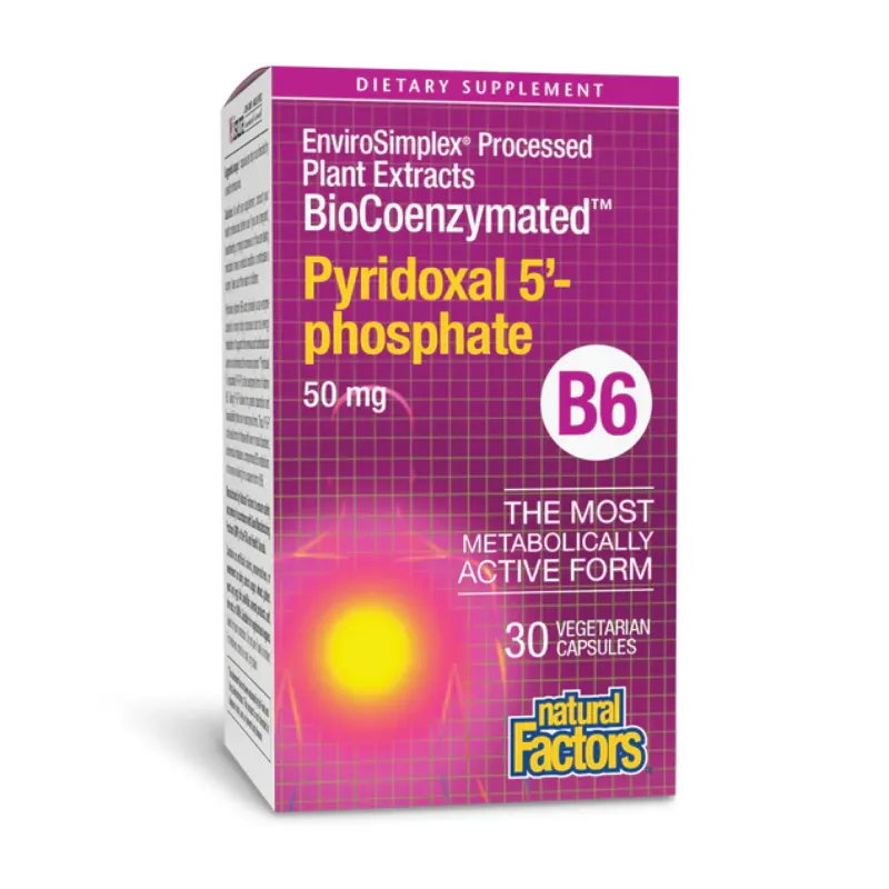 Natural Factors BioCoenzymated Pyridoxal 5'-phosphate 50 мг, 30 вег. капс.
