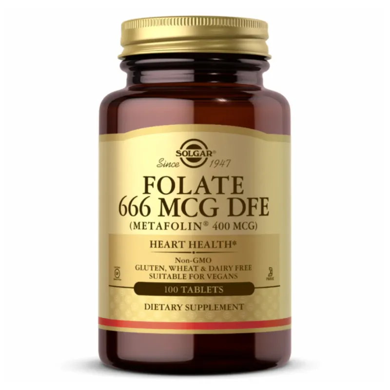 Solgar Folate 400 мкг (as Metafolin), 100 табл.