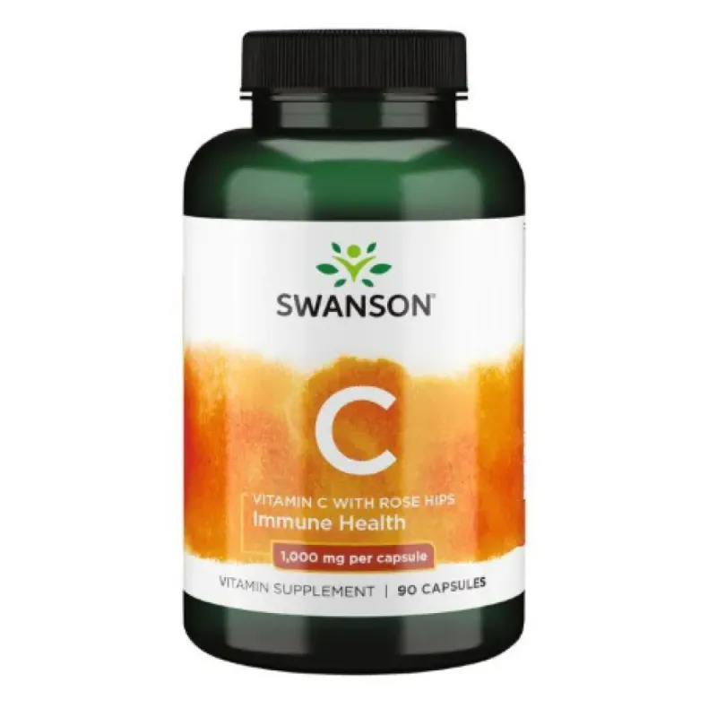 Swanson Vitamin C with Rose Hips 1000 мг, 90 капс.