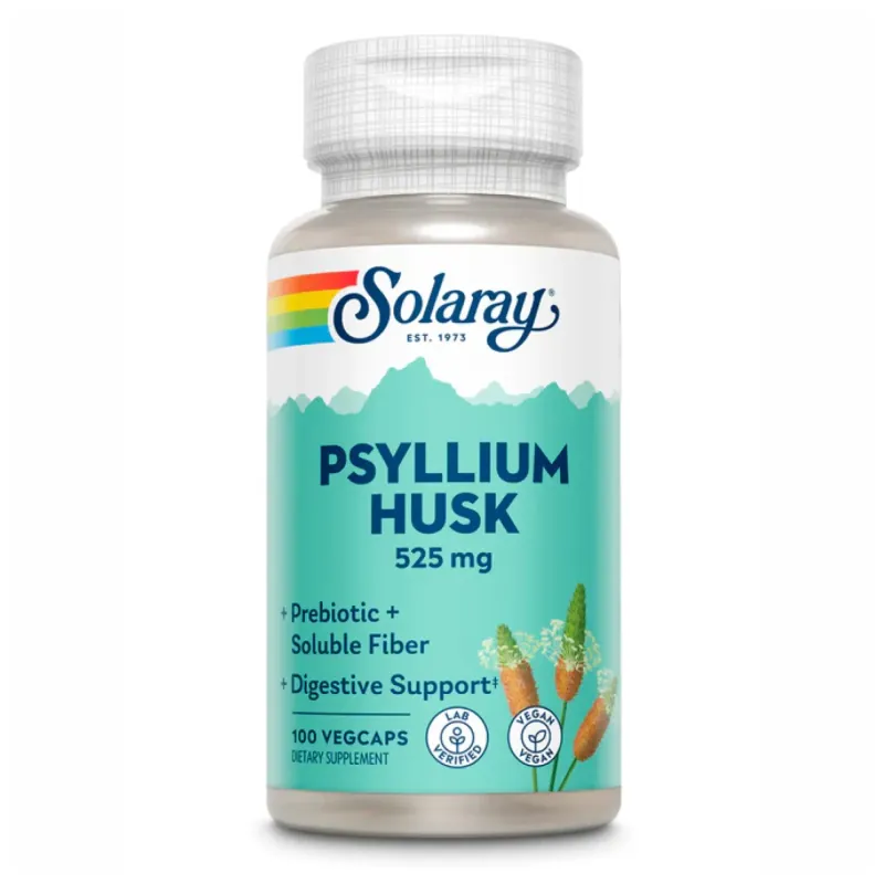 Solaray Psyllium Husk 525 мг, 100 вег. капс.