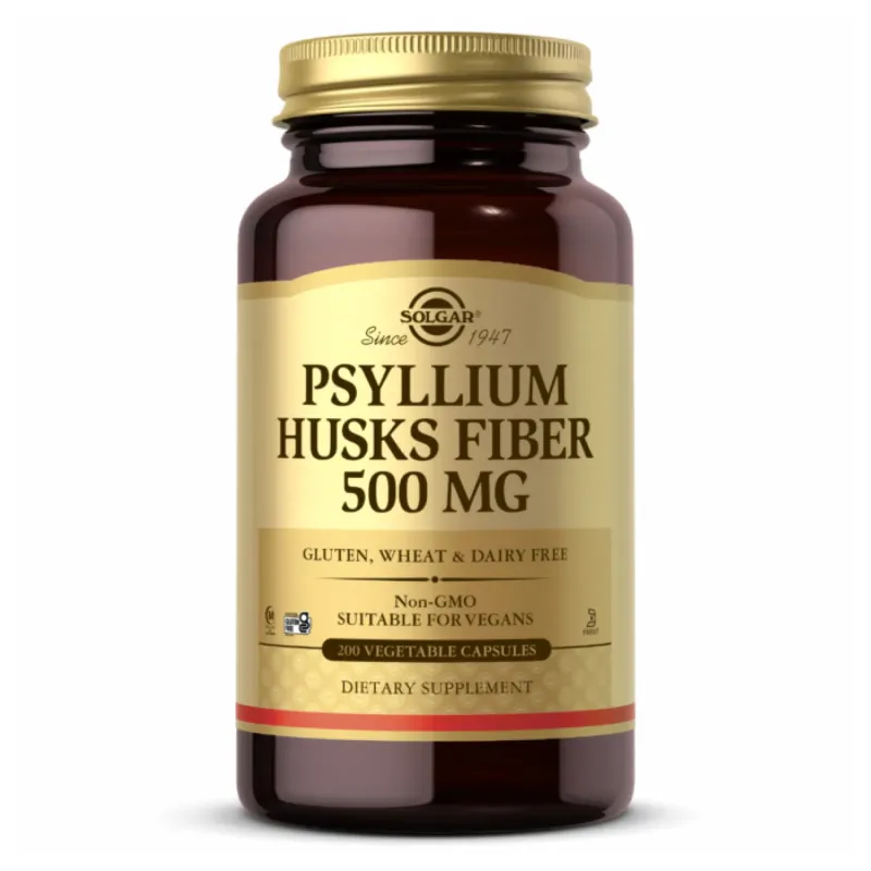 Solgar Psyllium Husks Fiber 500 мг, 200 вег. капс.