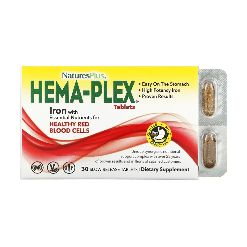 Nature's Plus Hema-Plex, таблетки, 30 табл.