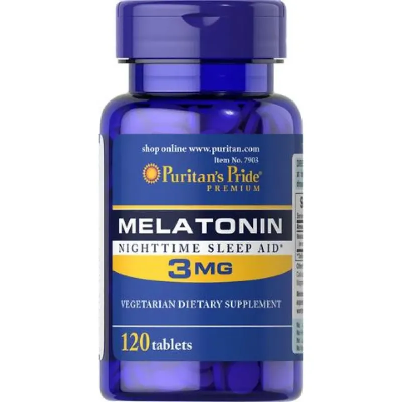 Puritans Pride Melatonin 3 мг, 120 табл.