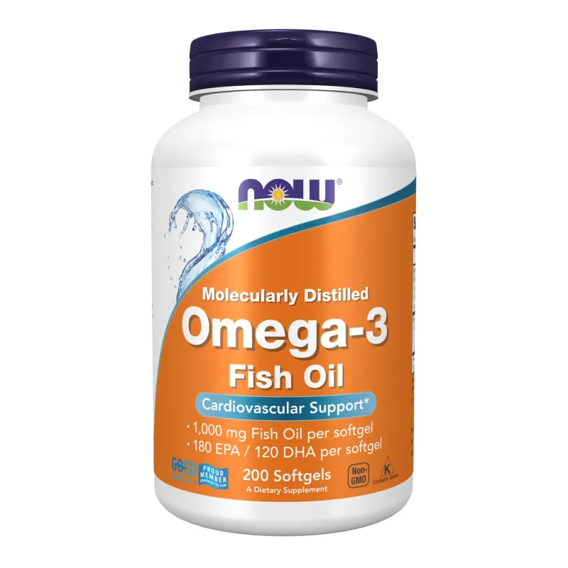 NOW Foods Omega 3 1000 мг, 200 гел. капс.