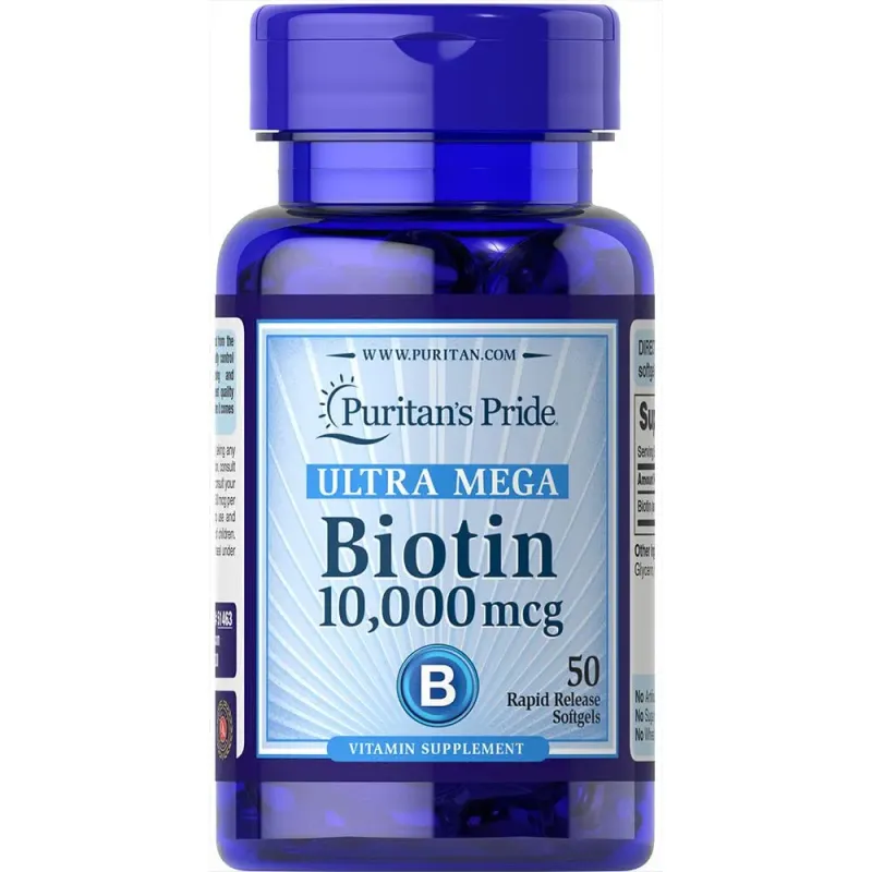 Puritans Pride Biotin 10000 мкг, 100 капс.