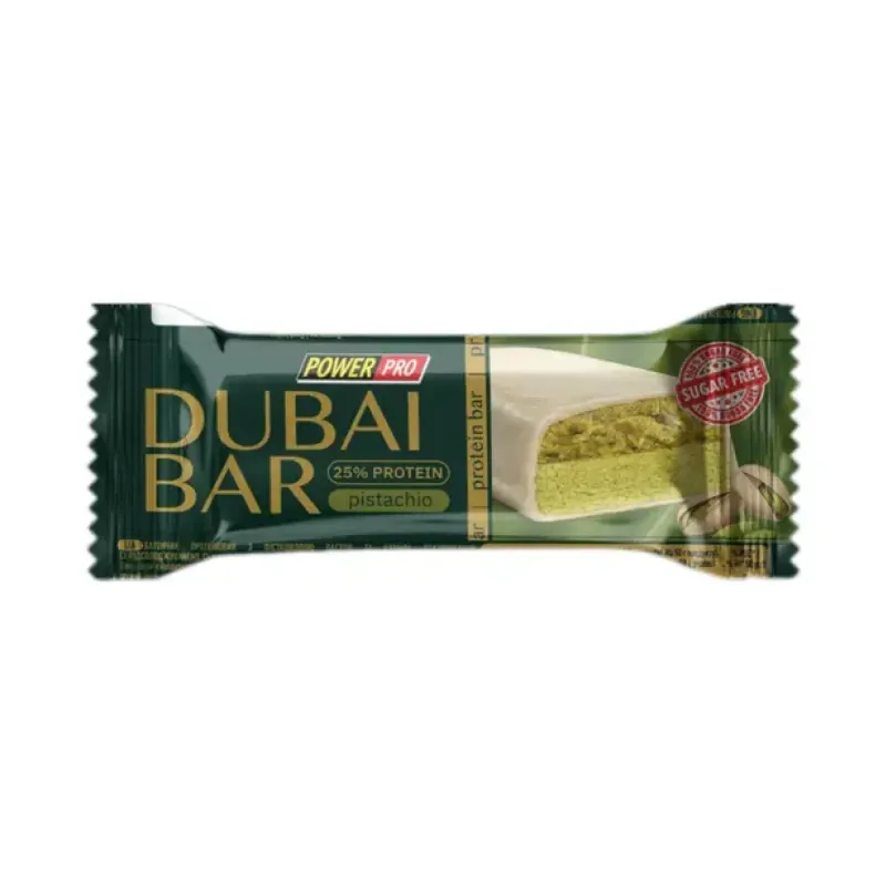 Power Pro Dubai Bar 25% Sugar free, 10 × 50 г, Фісташка