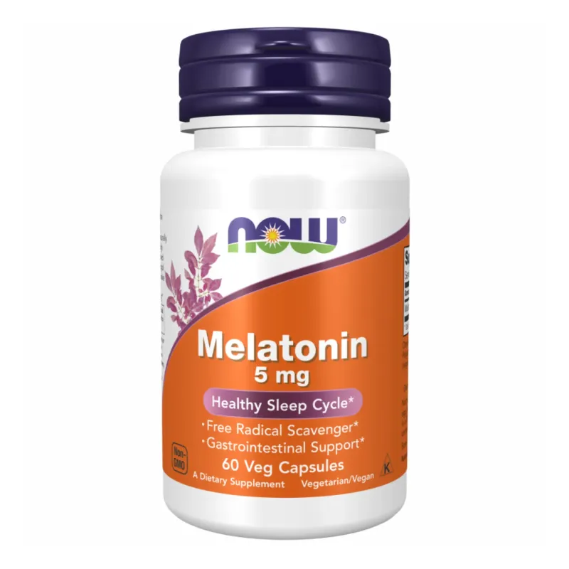 NOW Foods Melatonin 5 мг, 60 вег. капс.