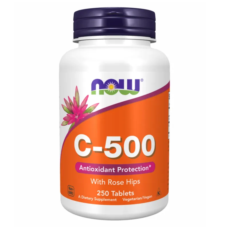 NOW Foods C-500 with Rose Hips, 250 табл.