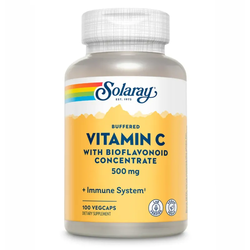 Solaray Vitamin C with Bioflavonoid Concentrate 500 мг, 100 вег. капс.