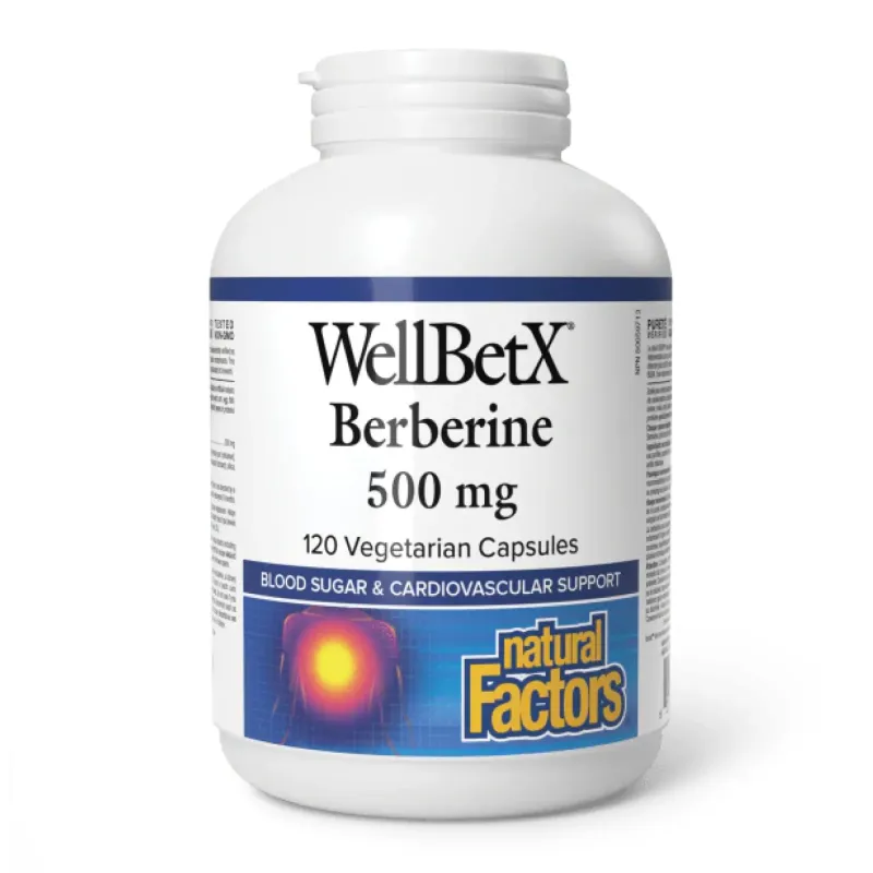 Natural Factors WellBetX Berberine 500 мг, 120 вег. капс.