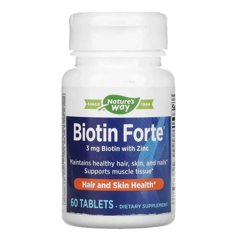 Nature's Way Biotin Forte 3 мг, 60 табл.