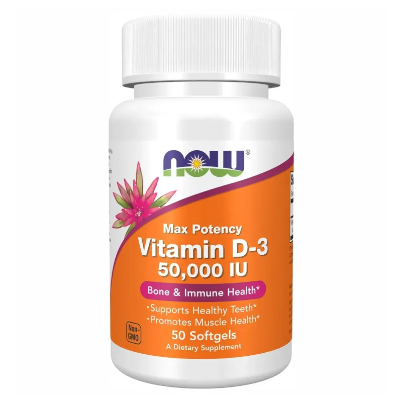 NOW Foods VIT D-3 50000 МО, 50 гел. капс.