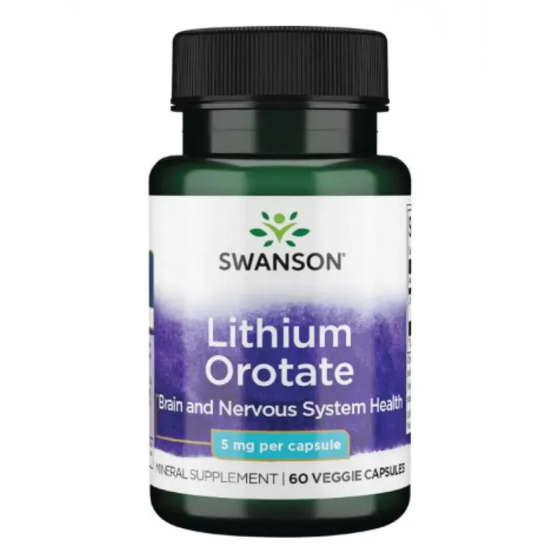 Swanson Lithium Orotate 5 мг, 60 вег. капс.