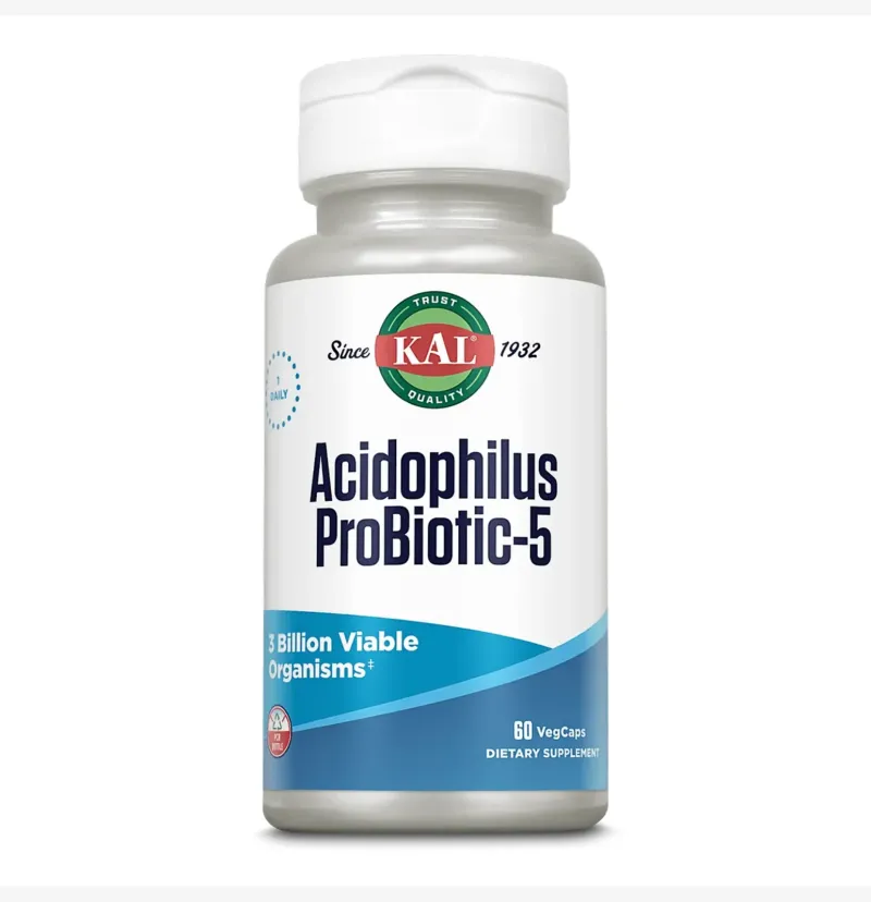 KAL Acidophilus Probiotic-5, 60 вег. капс.
