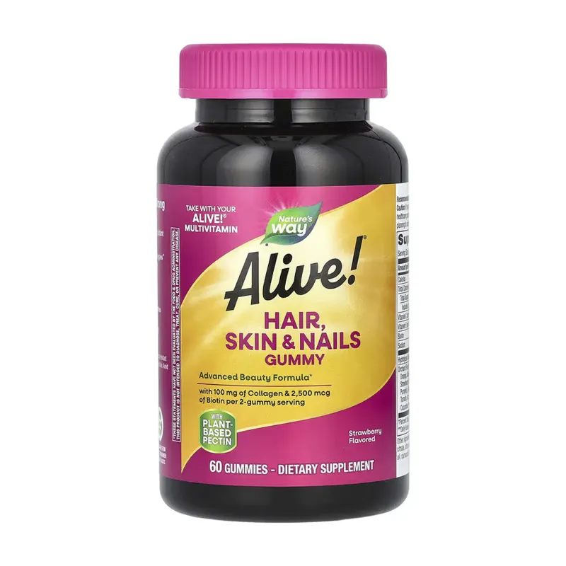 Nature's Way Hair, Skin & Nail Gummy, 60 жув. цукерок