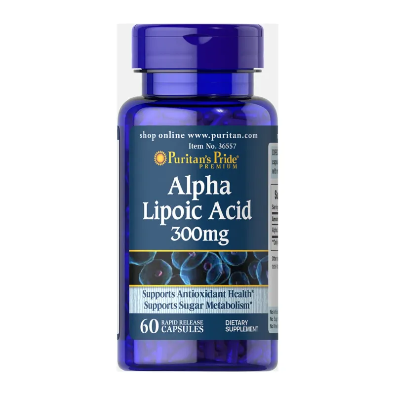 Puritans Pride Alpha Lipoic Acid 300 мг, 60 капс.