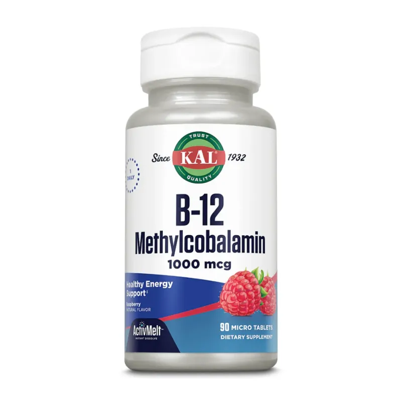KAL B-12 Methylcobalamin 1000 мкг, 90 табл., Малина
