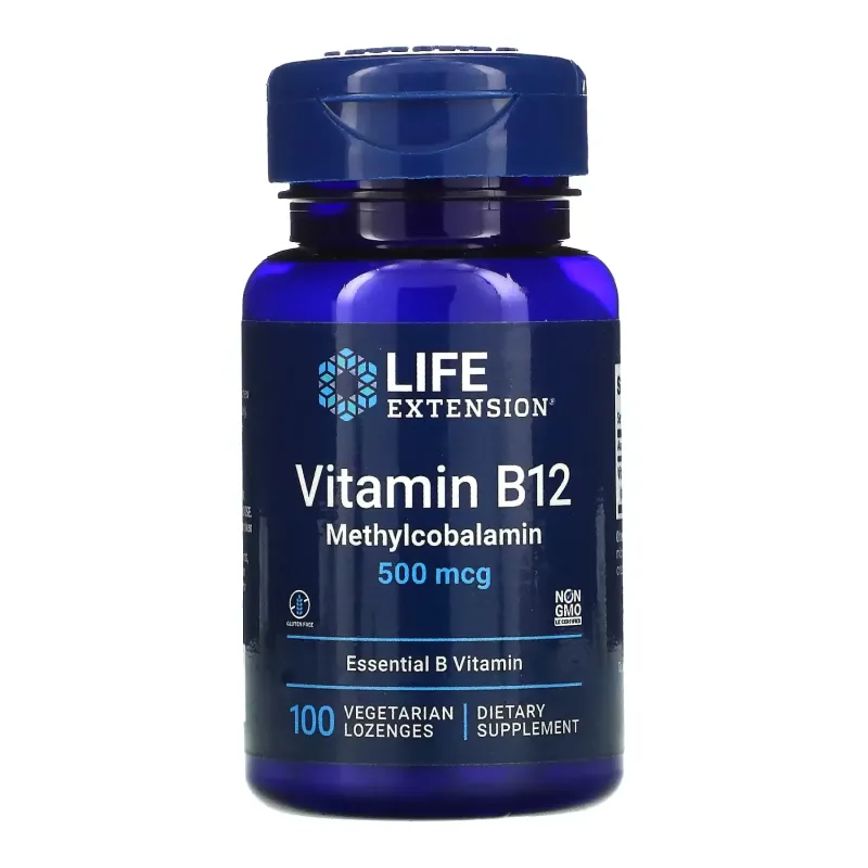 Life Extension B12 500 мкг, 100 пастилок