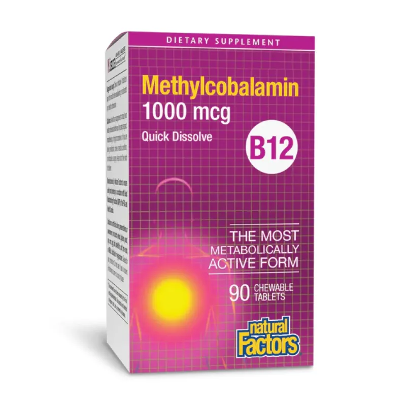 Natural Factors B12 Methylcobalamin 1000 мкг, 90 табл.