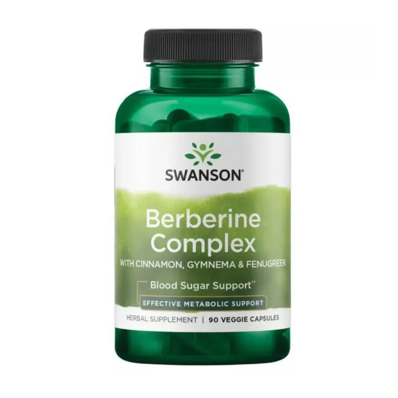 Swanson Berberine Complex with Cinnamon Gymnema & Fenugreek, 90 вег. капс.