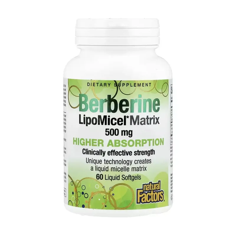 Natural Factors Berberine LipoMicel Matrix, 60 гел. капс.