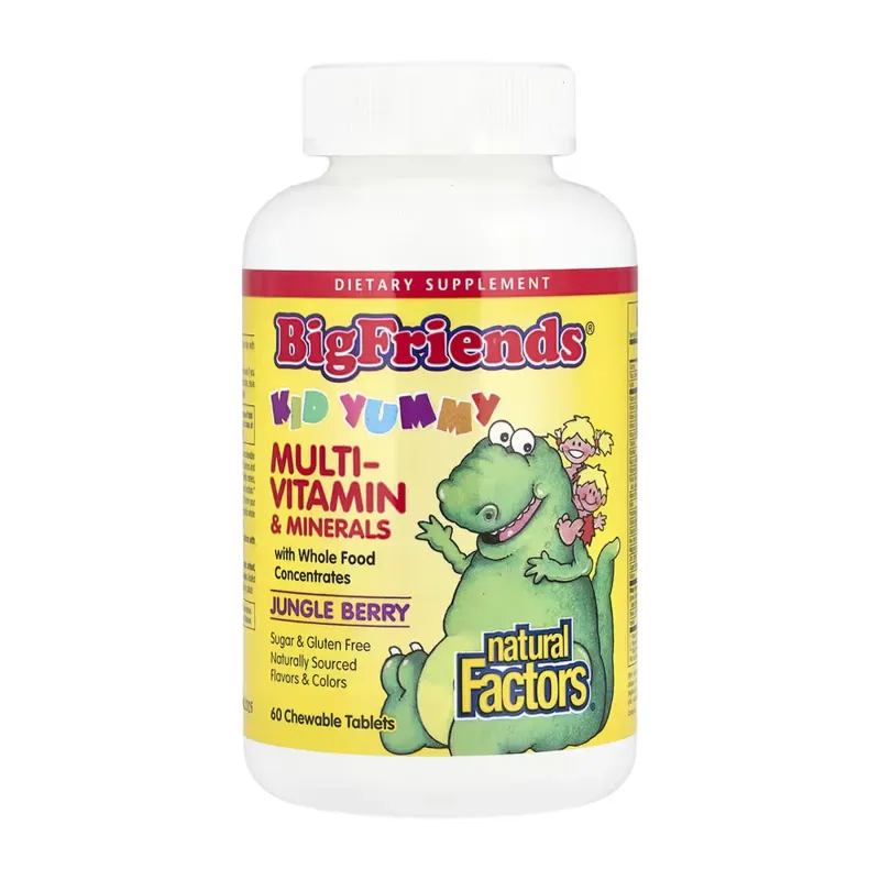 Natural Factors BigFriends Chewable Multivitamin & Minerals, 60 табл.