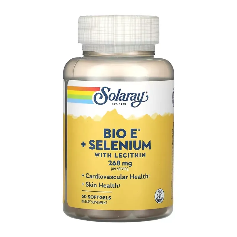 Solaray Bio Vitamin E with Selenium 268 мг, 60 гел. капс.