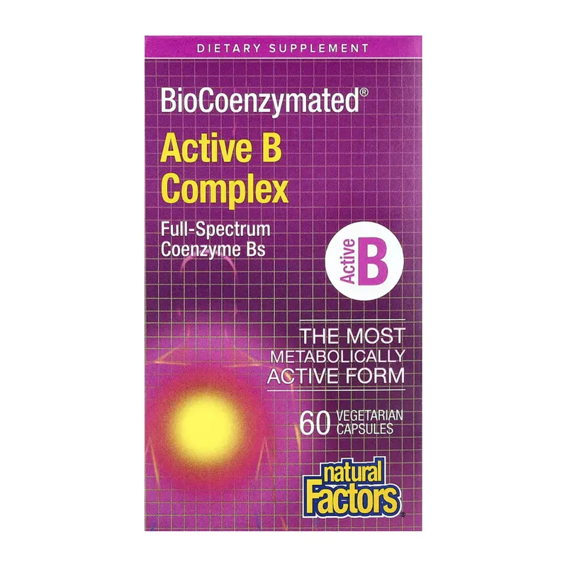 Natural Factors BioCoenzymated Active B Complex, 60 капс.