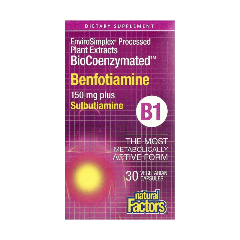 Natural Factors BioCoenzymated Benfotiamine, 30 капс.