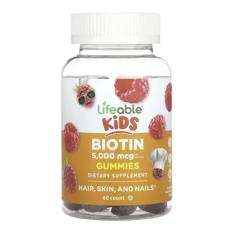 Lifeable Biotin 5000 мкг Kids, 60 жув. цукерок