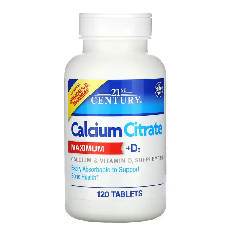 21st Century Calcium Citrate + D3 Max, 120 табл.