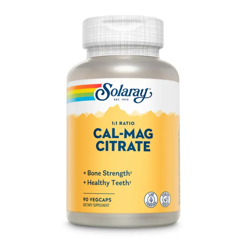 Solaray Calcium & Magnesium Citrate, 90 вег. капс.