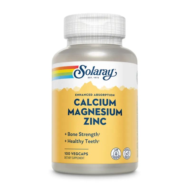 Solaray Calcium Magnesium Zinc, 100 вег. капс.