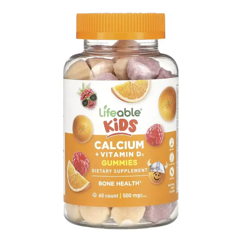 Lifeable Calcium + Vitamin D Kids, 60 жув. цукерок