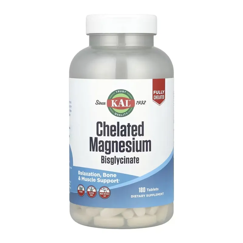 KAL Chelated Magnesium Bisglycinate, 180 табл.