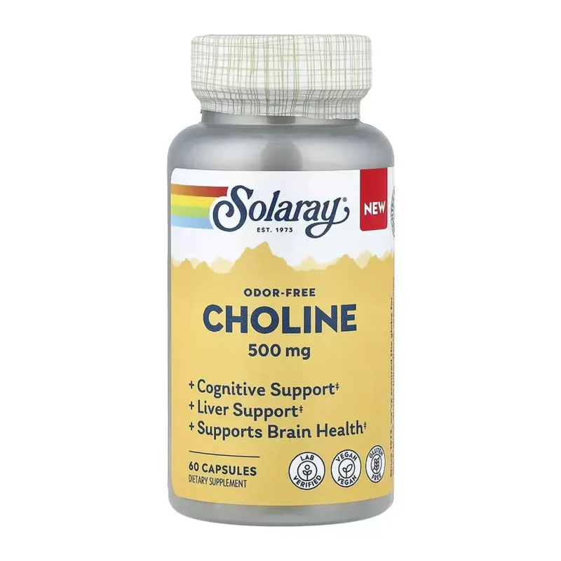 Solaray Choline 500 мг, 60 капс.
