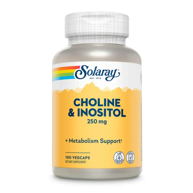 Solaray Choline & Inositol, 100 вег. капс.