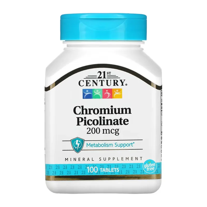 21st Century Chromium Picolinate 200 мкг, 100 табл.