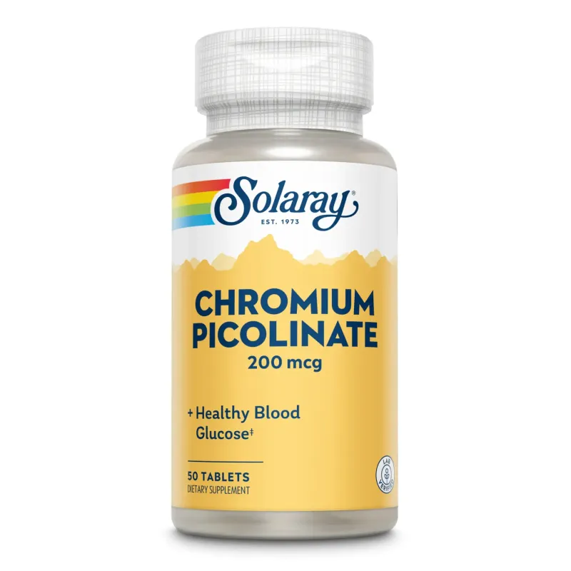 Solaray Chromium Picolinate 200 мкг, 50 табл.