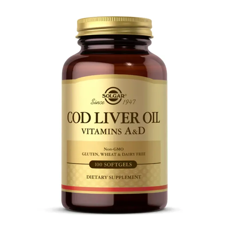Solgar Cod Liver Oil Vitamins A&D, 100 гел. капс.