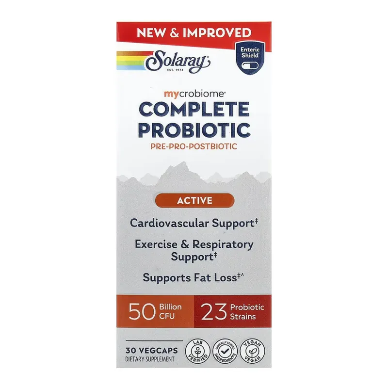 Solaray Complete Probiotic Active, 30 вег. капс.