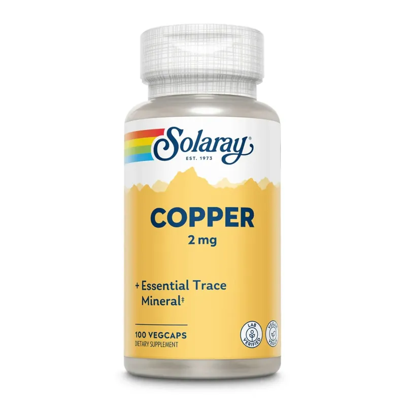 Solaray Copper 2 мг, 100 капс.