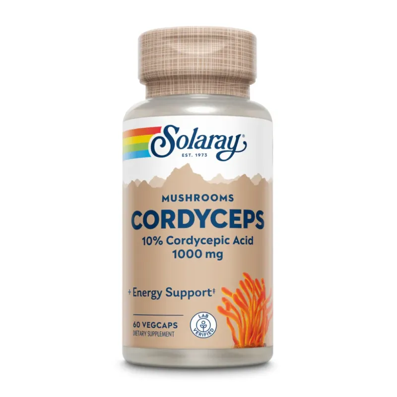 Solaray Cordyceps Mushroom Extract 1000 мг, 60 вег. капс.