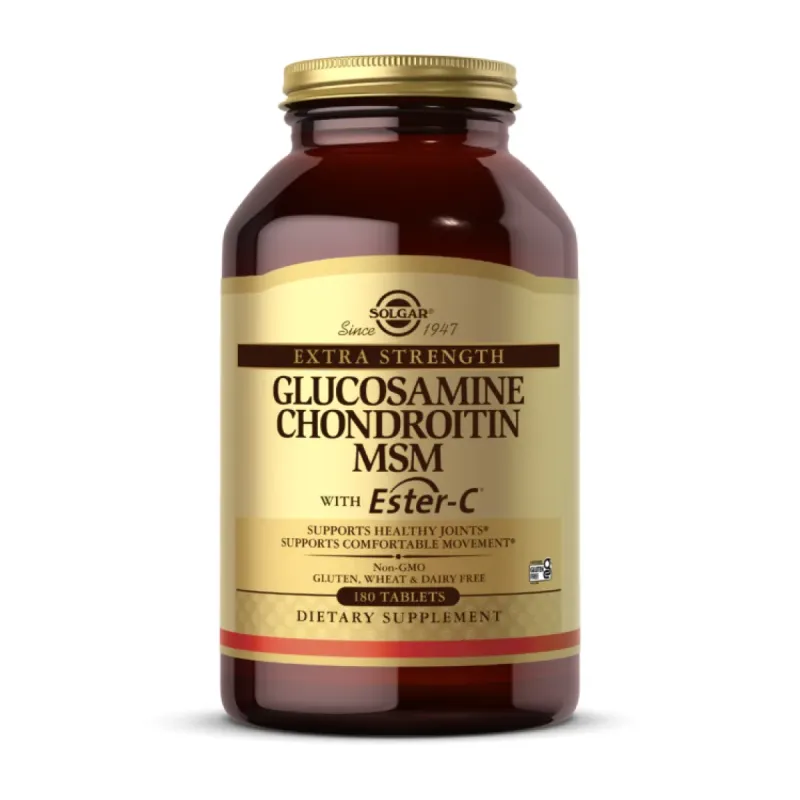 Solgar Extra Strength Glucosamine Chondroitin MSM with Ester-C®, 180 табл.