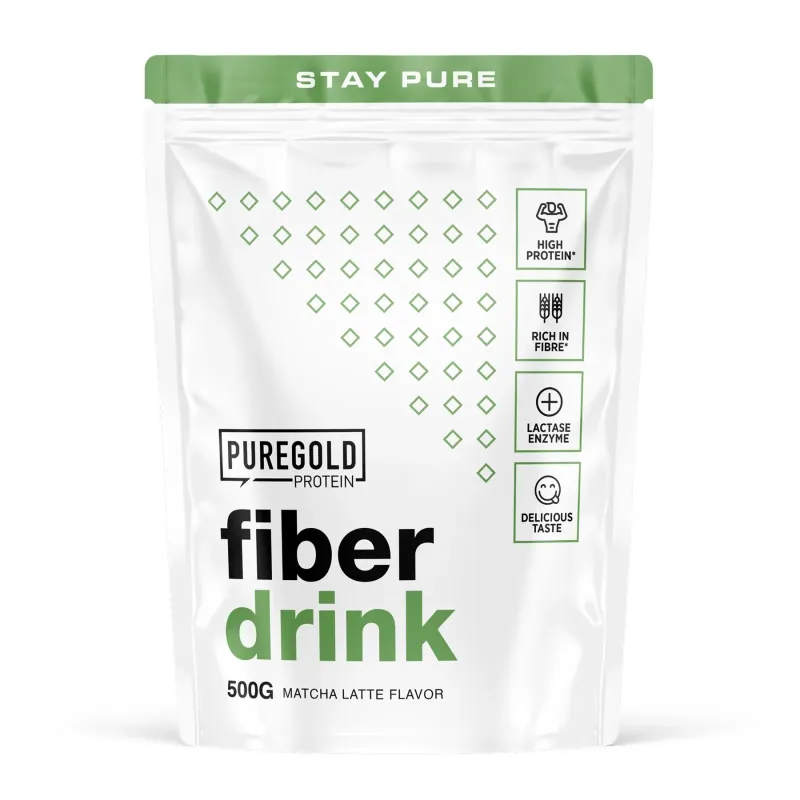 Pure Gold Fiber Drink, 500 г, Матча лате