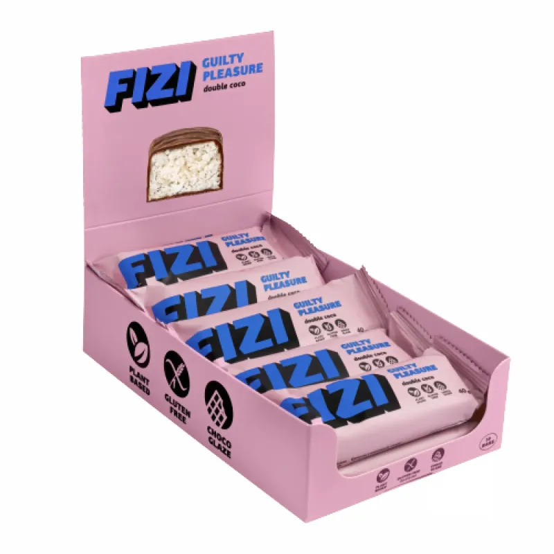 FIZI Chocolate Bar, 10 × 40 г, Подвійний кокос