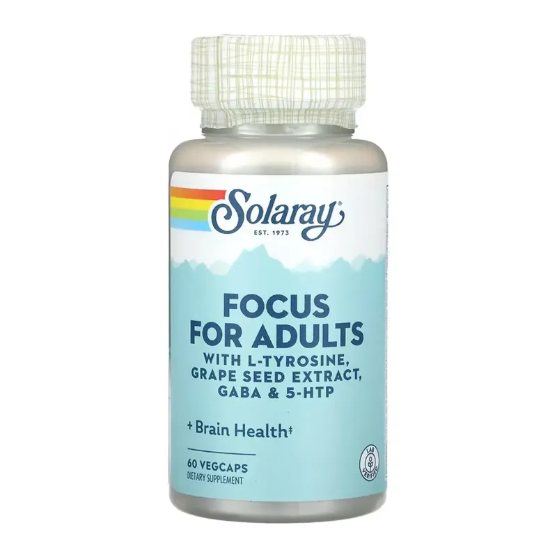 Solaray Focus for Adults, 60 вег. капс.