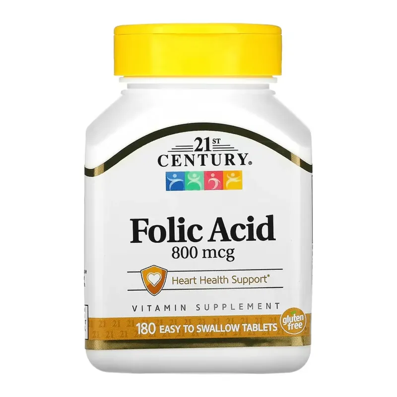 21st Century Folic Acid 800 мкг, 180 табл.