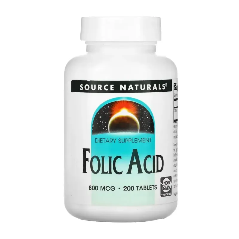 Source Naturals Folic Acid 800 мкг, 200 табл.